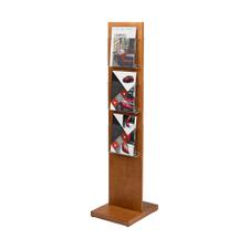 Double-Sided Wooden Brochure Stand