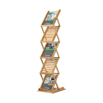 Foldable Bamboo Magazine Stand