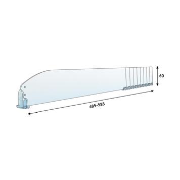 Series MP Curved Shelf Divider Without Stopper, With Break Points