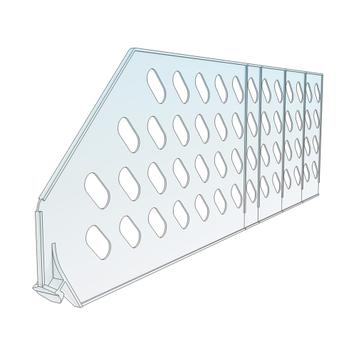 Shelf Divider Without Merchandise Stopper