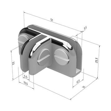 Chrome Plated Panel Connectors