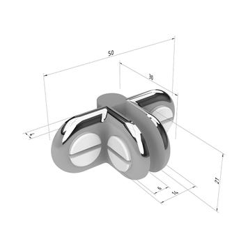 Chrome Plated Panel Connectors