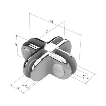 Chrome Plated Panel Connectors