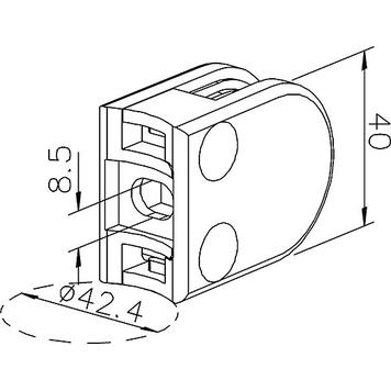 Glass Clamp for Mounting on Tubes