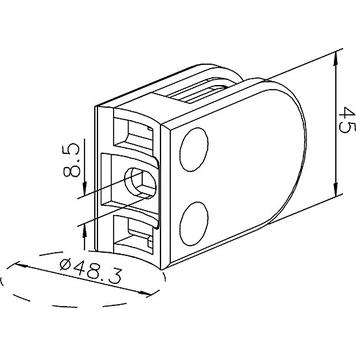 Glass Clamp for Mounting on Tubes