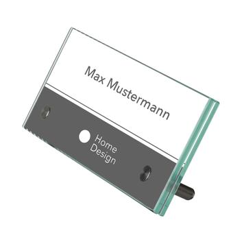 Safety Glass Nameplate Holder