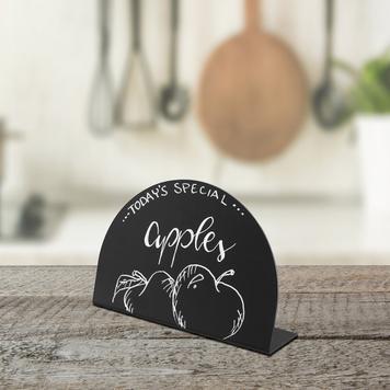 Semi-Circular Chalkboard Tabletop Display