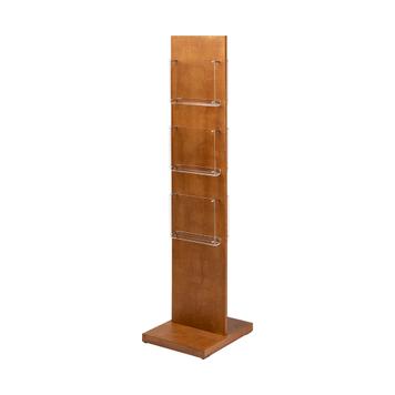 Double-Sided Wooden Brochure Stand