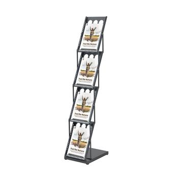 Portable 4-Tier Literature Rack