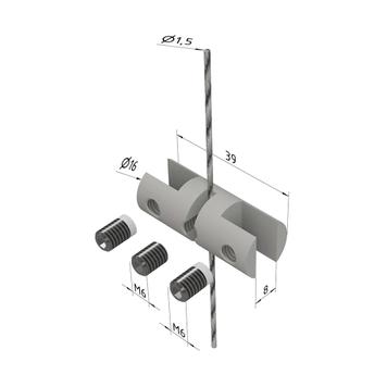 Double Sided Cable Mounted Card Holder Grip