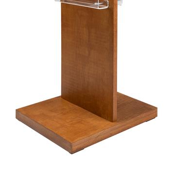 Double-Sided Wooden Brochure Stand