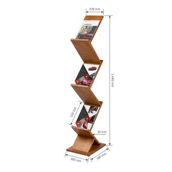 Wooden Zig Zag Brochure Stand