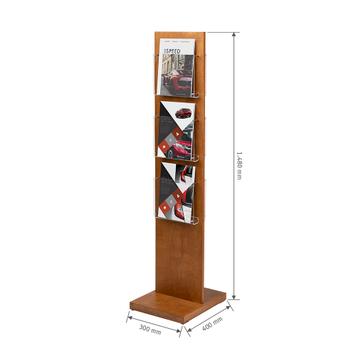 Double-Sided Wooden Brochure Stand